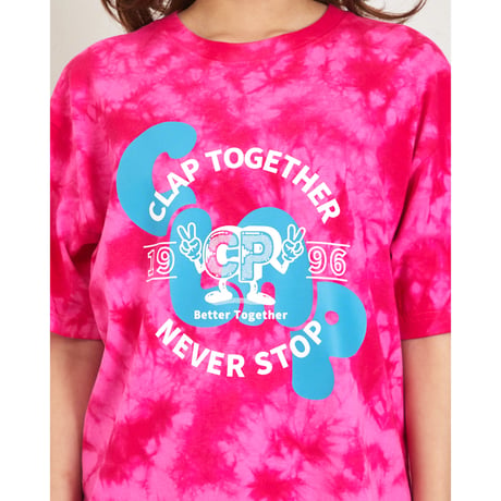 （CLAP）PEACE CLAP TIE DYE TEE　ピンク