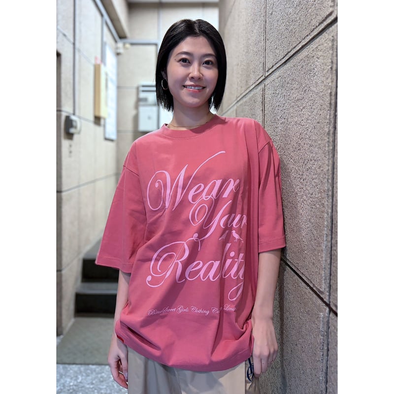 即日発送　pois blouse tee ピンク Wear Your Reality COMFORT BIG Tee フラミンゴピンク Mサイズ