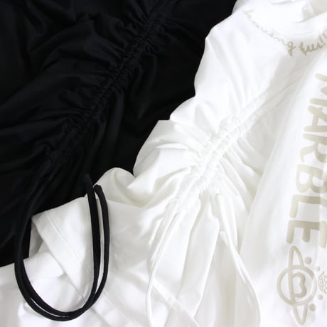 （Marble）L2511-104 7分袖丈Tシャツ BLACK　LADIES F