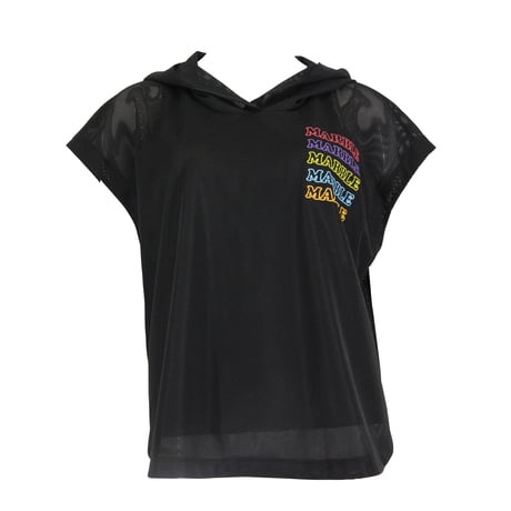 （Marble）L2606-103　フーディドルマンT × カップ付きタンクトップセット　BLACK　LADIES F