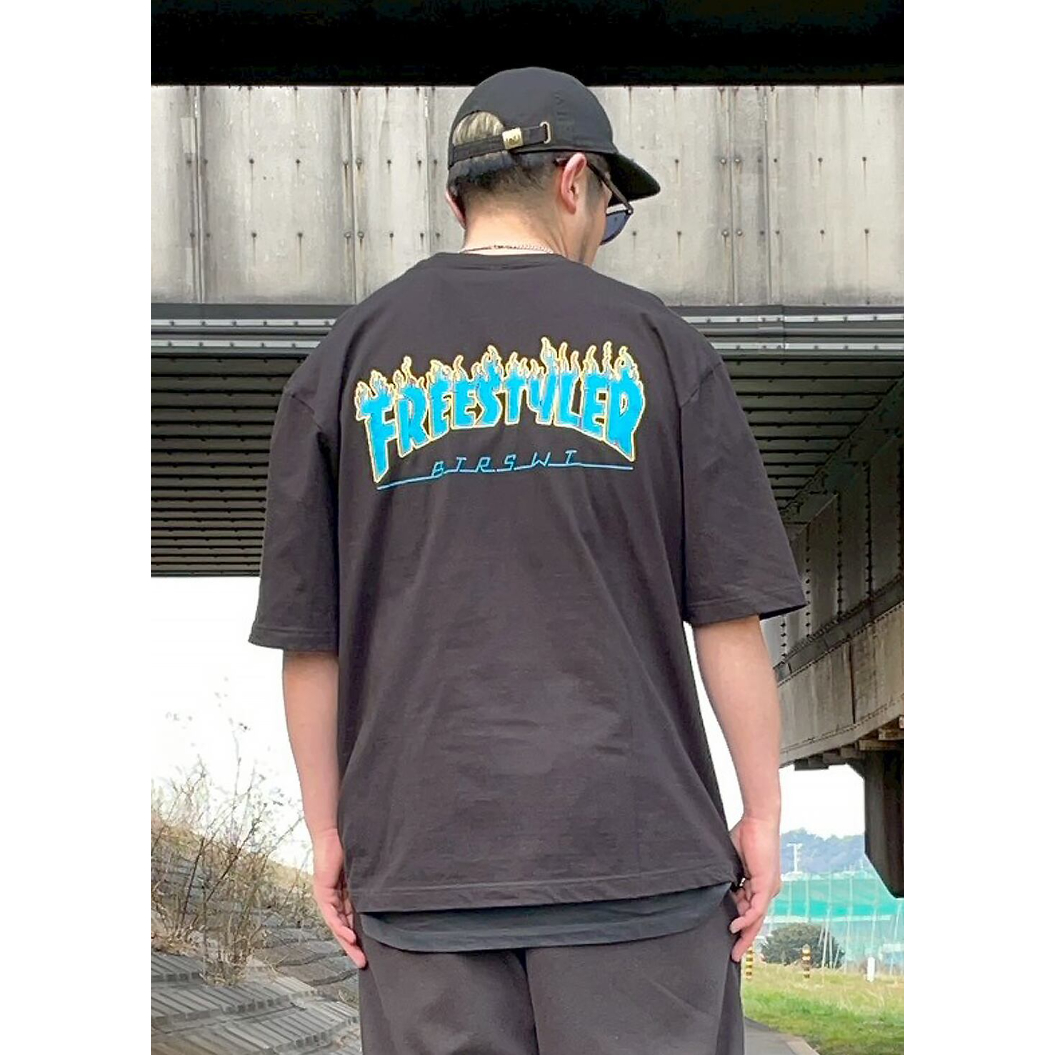 BS FREESTYLERS FLAME LOGO BIG Tee ブラック XLサイズ |