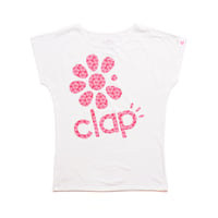 （CLAP）Flower clap logo DOLMAN　ホワイト