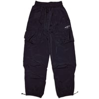 GIRLS PREMIUM POLYESTER CARGO PANTS　BLACK（ブラック）　SサイズMサイズLサイズ