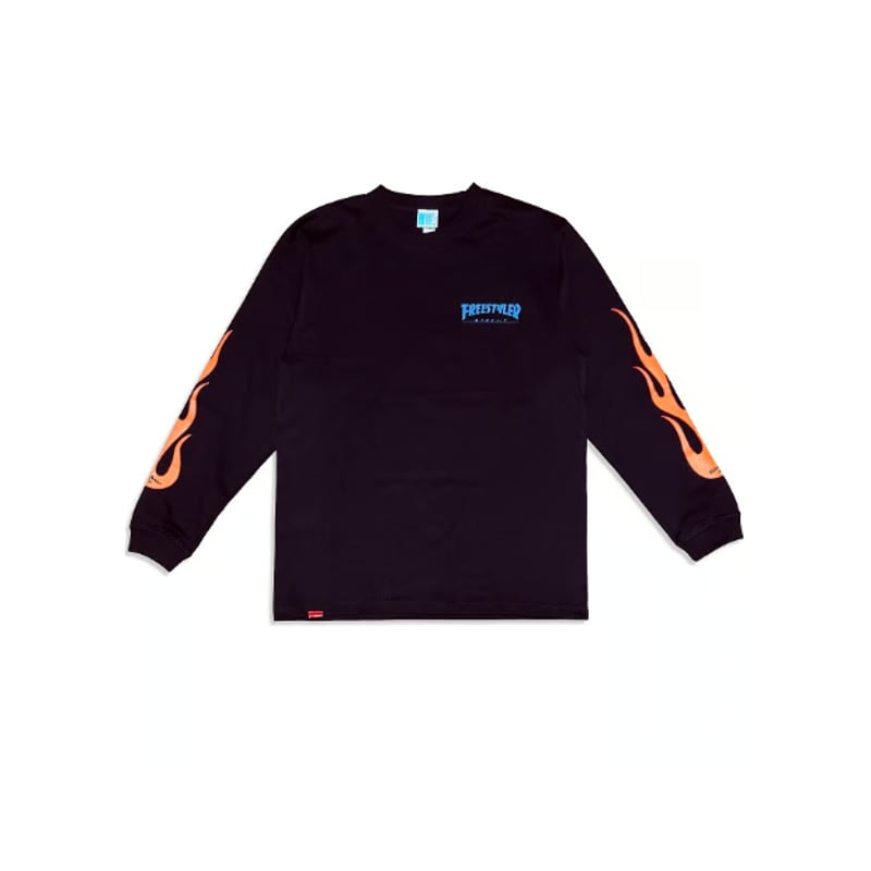 BS FREESTYLERS FLAME LOGO L/SL Tee ブラック XLサイズ |