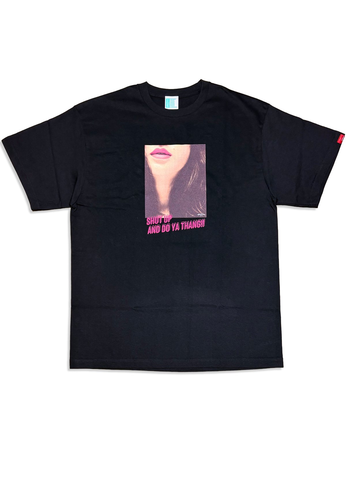 DO YA THANG GIRL PHOTO FINE JERSEY Tee ブラック XLサ