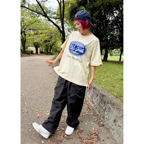 GIW FINE JERSEY RELAX FIT Tee（裾ドローコード）　ネイビー　MサイズLサイズ
