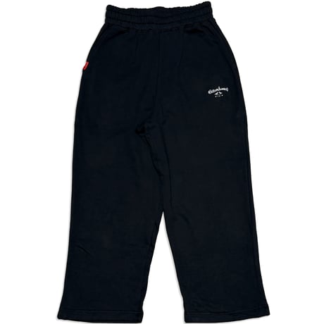 BSG LOGO RELAX-FIT STRAIGHT SWEAT PANTS　ブラック　SサイズMサイズ