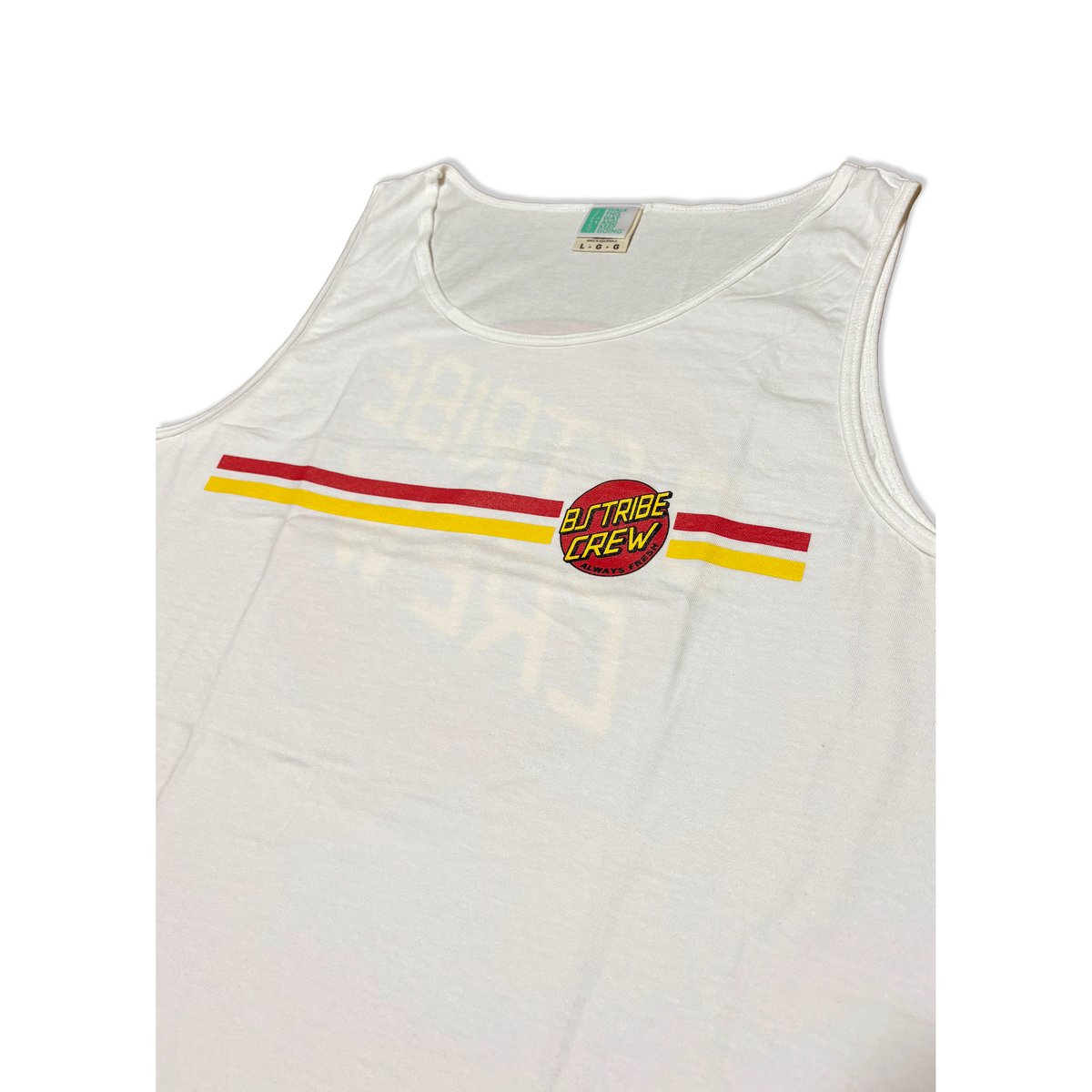 BSCRUZ CIRCLE LOGO GARMENT DYED TANK ホワイト LサイズX