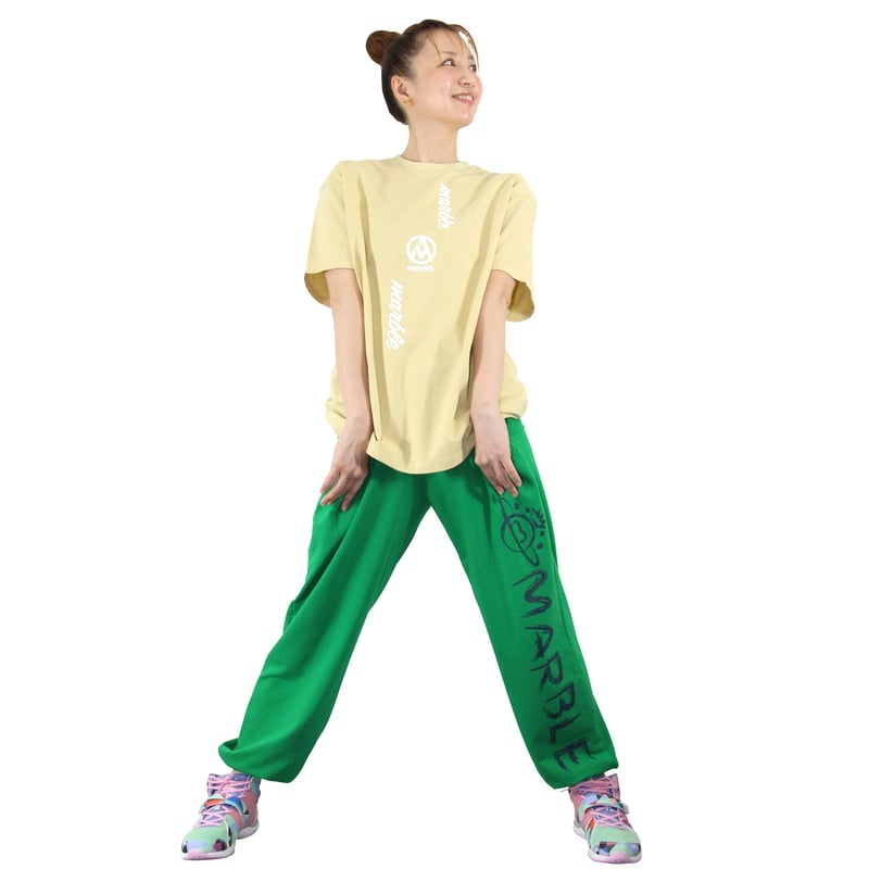 Marble)L2408-607 スウェットパンツ GREEN LADIES-M ・L | Marble)L2408-607 スウェットパンツ GREEN LADIES-M ・L |
