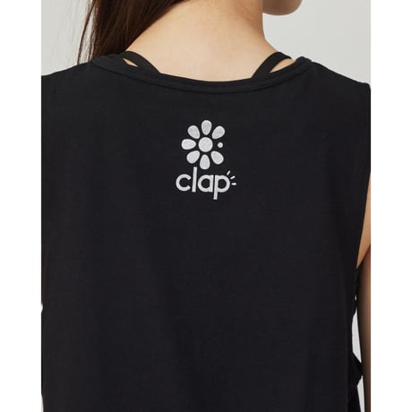 （CLAP）ROSE CLAP FOIL BOX TANK 　ブラック/シルバーホイル