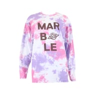 （Marble）U2511-402タイダイ柄ロンT PINK×PURPLE　UNISEX M ・L ・XL