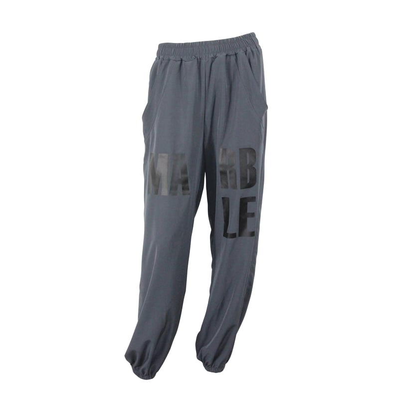 YU-YU　mahf ビブパンツ Lサイズ ダークグレー Marble）U2601-606 ロングパンツ CHARCOALGRAY UNISEX M