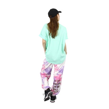 （Marble）U2511-606 タイダイ柄ロングパンツ PINK×PURPLE　UNISEX M ・L ・XL
