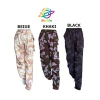 （Marble催事限定商品セール）SU2602-608	迷彩柄ギャザーパンツ　BEIGE　KHAKI　BLACK　UNISEX M・ML・L