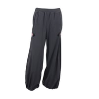 （Marble）L2511-607 ワイドロングパンツ BLACK　LADIES M・L