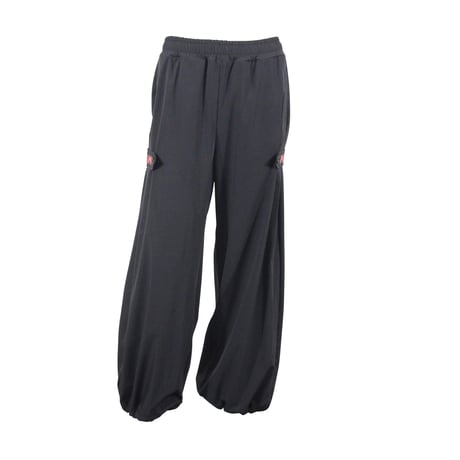 （Marble）L2511-607 ワイドロングパンツ BLACK　LADIES M・L