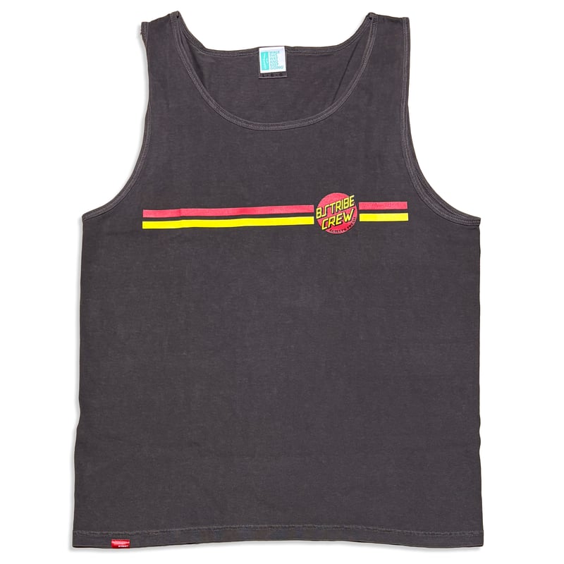 BSCRUZ CIRCLE LOGO GARMENT DYED TANK ペッパーブラック X