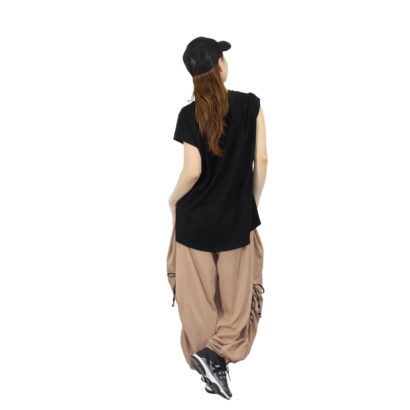 Marble）L2603-607 タックワイドパンツ BEIGE LADIES M・L |