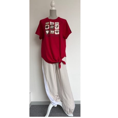（Marble催事限定商品セール）SL2604-103　ノットT　WHITE　RED　LADIES F