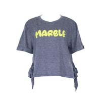 （Marble）L2601-104　ロールスリーブTシャツ　NAVY　LADIES F