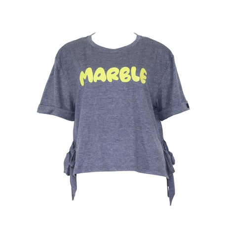 （Marble）L2601-104　ロールスリーブTシャツ　NAVY　LADIES F
