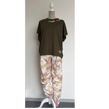 （Marble催事限定商品セール）SU2602-608	迷彩柄ギャザーパンツ　BEIGE　KHAKI　BLACK　UNISEX M・ML・L