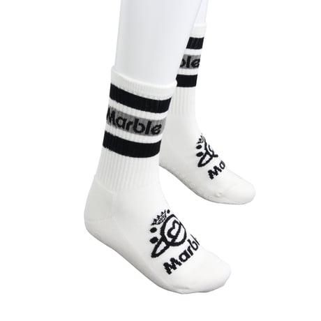 （Marble）SOX-2606-01 Marble SOCKS　オフホワイト　23㎝～25㎝　25㎝～27㎝