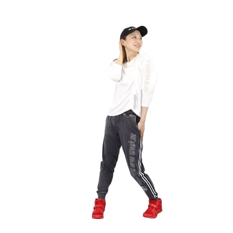 （Marble）U2511-605 デニム風スリムパンツ BLACKDENIM　UNISEX M・ML・ L・XL