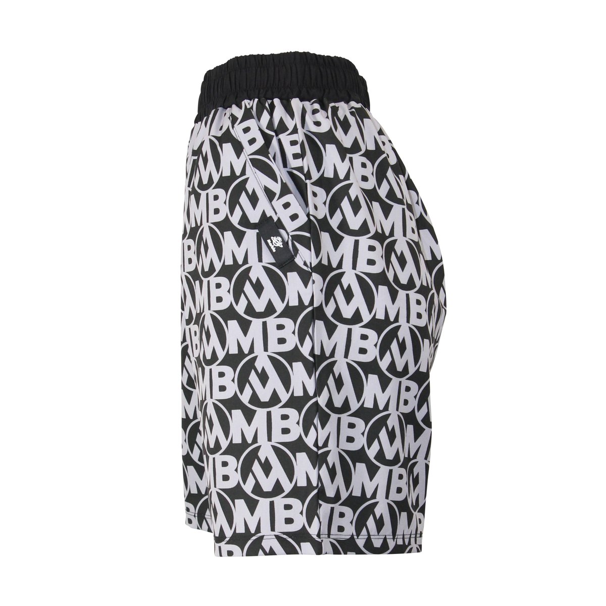 Marble）U2405-805 ハーフパンツ BLACK UNISEX-M ・L ・XL 