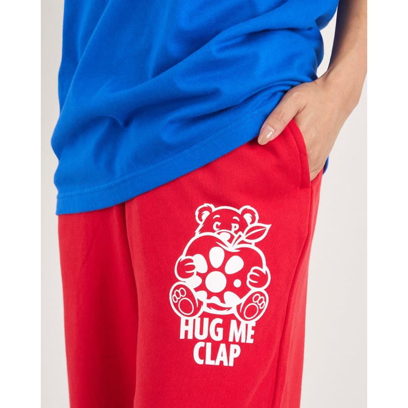 CLAP）HUG ME sweat Pants レッド | フィットネスウェアショップIwata