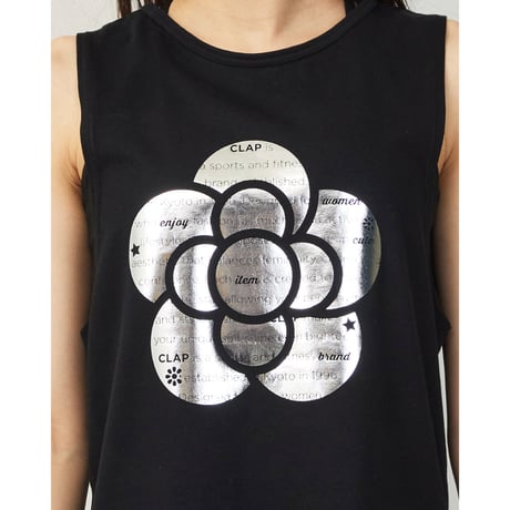 （CLAP）ROSE CLAP FOIL BOX TANK 　ブラック/シルバーホイル