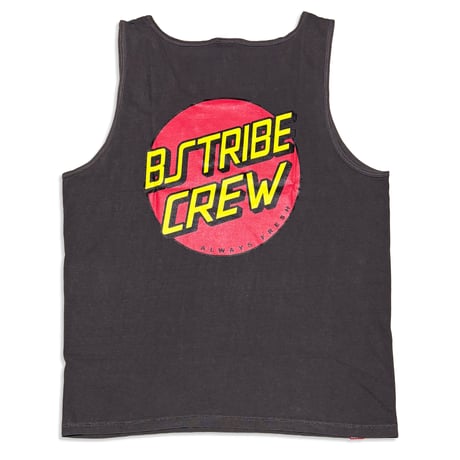 BSCRUZ CIRCLE LOGO GARMENT DYED TANK　ペッパーブラック　XLサイズ