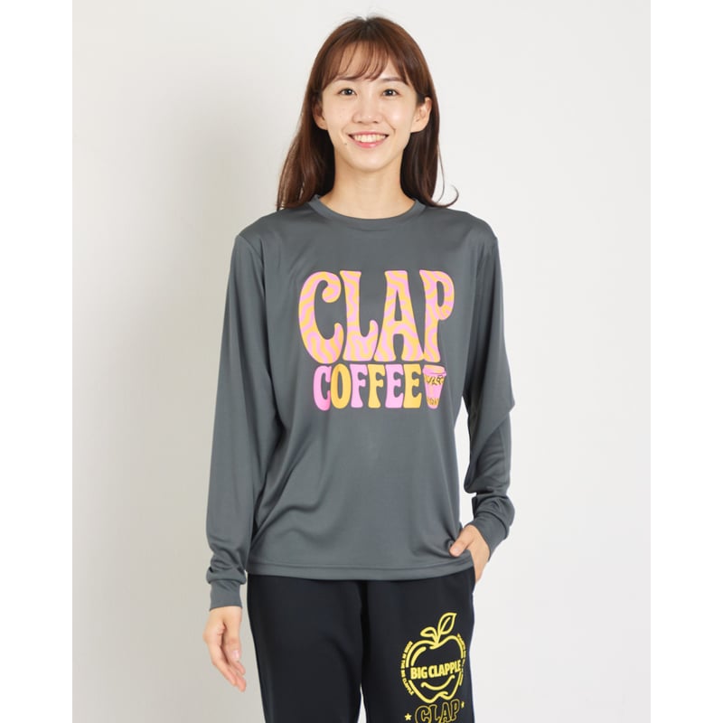 CLAP） CLAP COFFEE DRY LS TEE グレイッシュグリーン | フィット