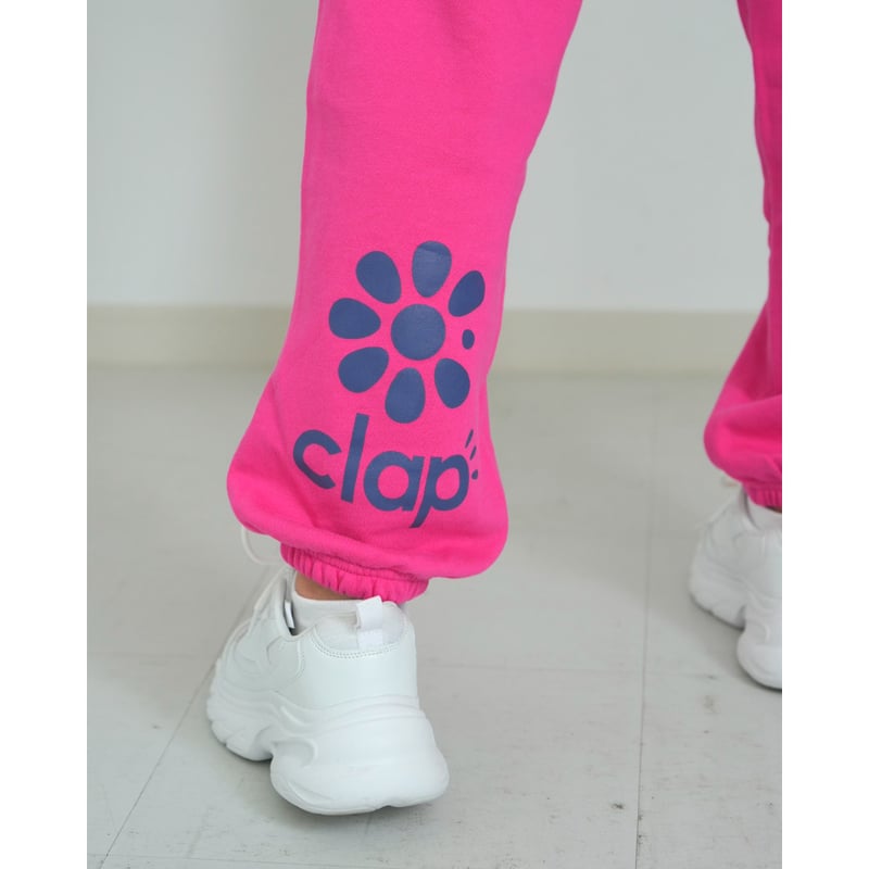 CLAP)TRICK or CLAP sweat Pants ピンク | フィットネスウェア CLAP)TRICK or CLAP sweat Pants ピンク | フィットネスウェア