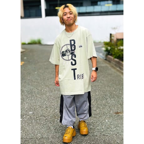 BS TRIBE MIX LOGO PREMIUM COMFORT TEE　スミクロ　LサイズXLサイズ