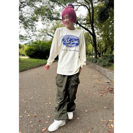 GIW OVAL LOGO L/SL Tee　スモークブラック　MサイズLサイズ
