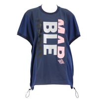 （Marble）L2606-202　異素材切替ドルマンT　NAVY　LADIES F