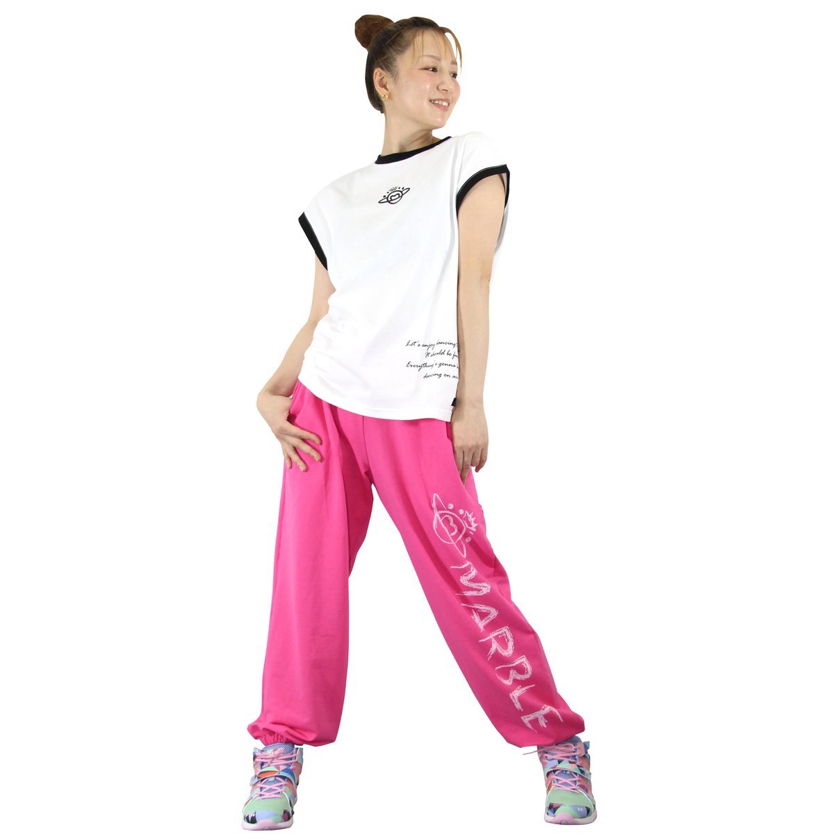 Marble)L2408-607 スウェットパンツ PINK LADIES-M ・L | フ Marble)L2408-607 スウェットパンツ PINK LADIES-M ・L | フ