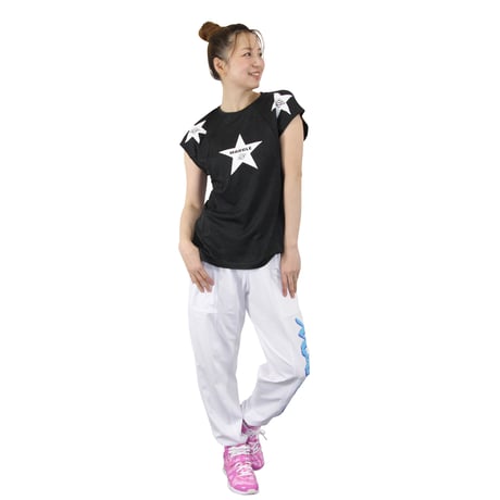 （Marble催事限定商品セール） SU2504-604　ロングパンツ　WHT　BLK　ユニセックスM・L