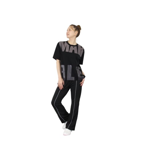 （Marble）L2601-607　フレアパンツ　BLACK　LADIES M・L