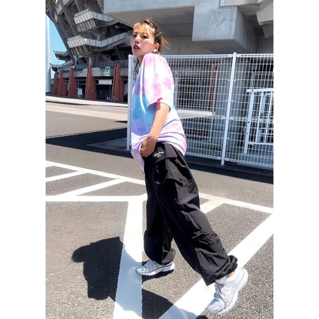 GIRLS PREMIUM POLYESTER CARGO PANTS　BLACK（ブラック）　SサイズMサイズLサイズ