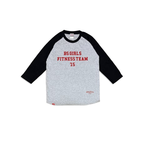 ANYTIME GIRLS 3/4 SLEEVE BASEBALL Tee　ヘザーグレー x ブラック　MサイズLサイズ