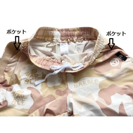 （Marble催事限定商品セール）SU2602-608	迷彩柄ギャザーパンツ　BEIGE　KHAKI　BLACK　UNISEX M・ML・L