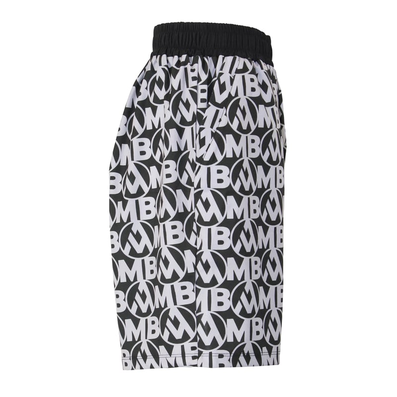 Marble）U2405-805 ハーフパンツ BLACK UNISEX-M ・L ・XL