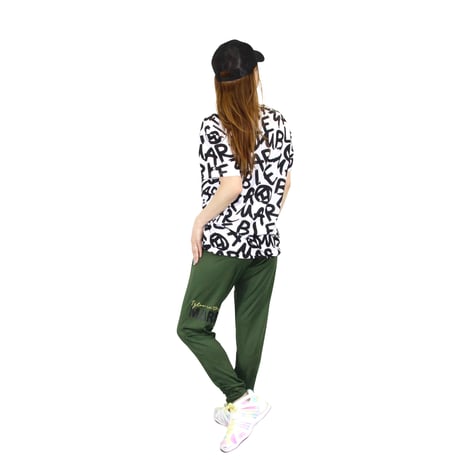 （Marble催事限定商品セール）SU2604-105　総柄ﾄﾞﾛｽﾄ付BigT　WHITE　BROWN　UNISEX M
