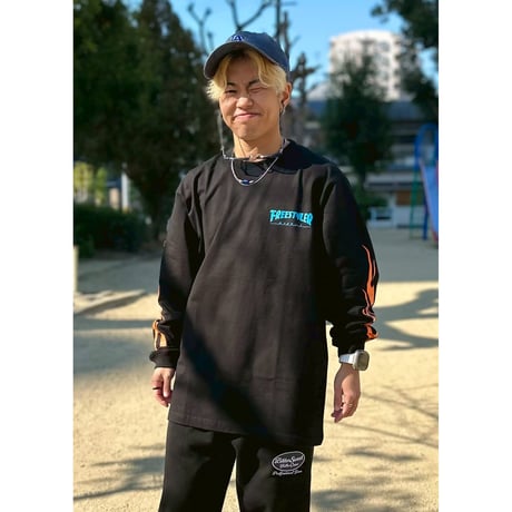 BS FREESTYLERS FLAME LOGO L/SL Tee　ブラック　XLサイズ