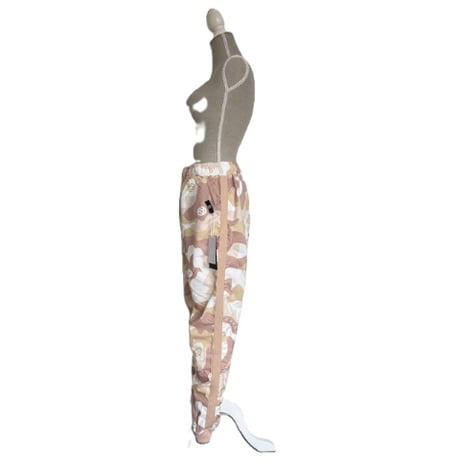 （Marble催事限定商品セール）SU2602-608	迷彩柄ギャザーパンツ　BEIGE　KHAKI　BLACK　UNISEX M・ML・L