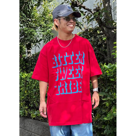 BS TRIBE CIRCLE LOGO PREMIUM COMFORT Tee　レッド　LサイズXLサイズ