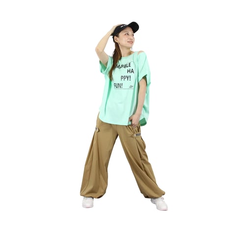 （Marble）L2511-607 ワイドロングパンツ BEIGE　LADIES M・L
