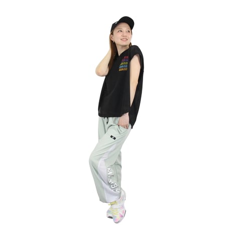 （Marble）L2606-103　フーディドルマンT × カップ付きタンクトップセット　BLACK　LADIES F
